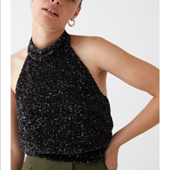 Sequin halter neck top - Picture 3 of 4